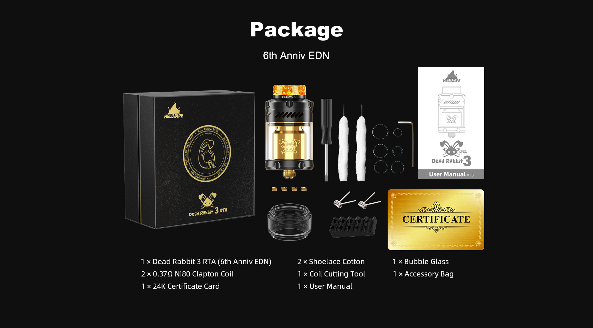 Dead Rabbit 3 RTA (6th Anniv EDN)-Hellvape - The DIY